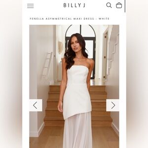 Asymmetrical white dress prefect for bridal events